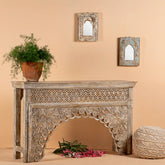 Indian Hand Carved Solid Wood Console Table